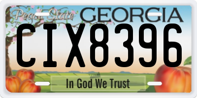 GA license plate CIX8396