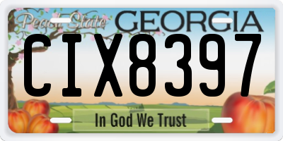 GA license plate CIX8397