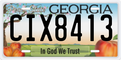 GA license plate CIX8413