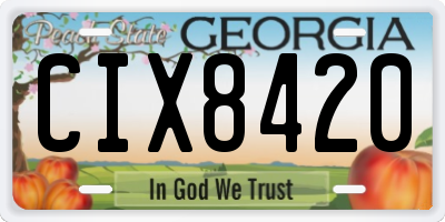 GA license plate CIX8420
