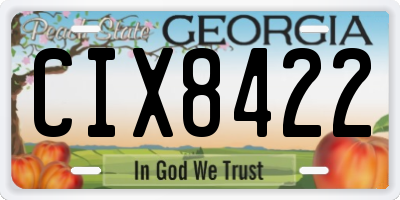 GA license plate CIX8422