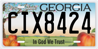 GA license plate CIX8424