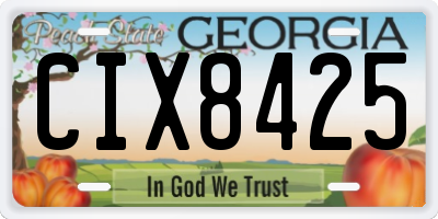 GA license plate CIX8425