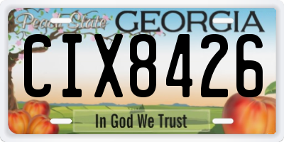GA license plate CIX8426