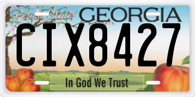 GA license plate CIX8427
