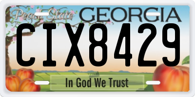 GA license plate CIX8429