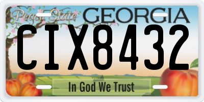 GA license plate CIX8432