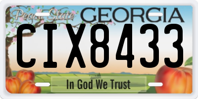 GA license plate CIX8433