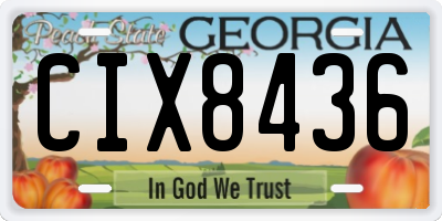 GA license plate CIX8436