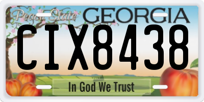 GA license plate CIX8438