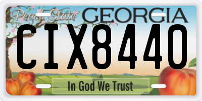 GA license plate CIX8440