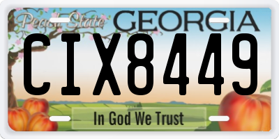GA license plate CIX8449