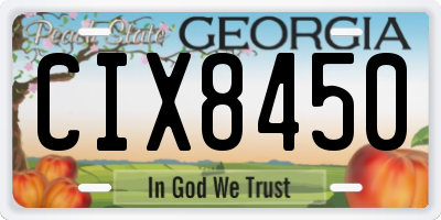 GA license plate CIX8450