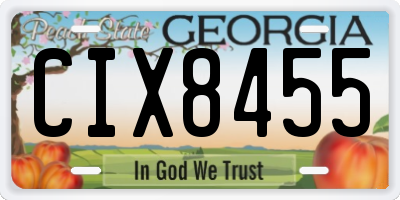 GA license plate CIX8455