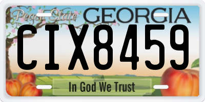 GA license plate CIX8459