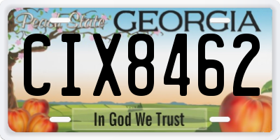 GA license plate CIX8462