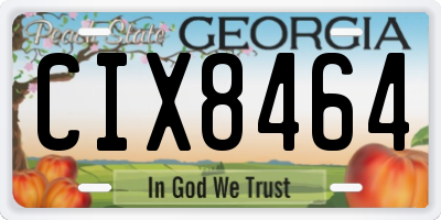 GA license plate CIX8464
