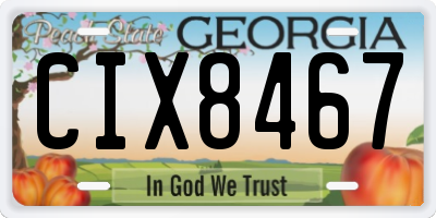 GA license plate CIX8467
