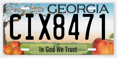GA license plate CIX8471