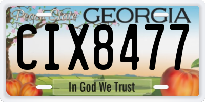 GA license plate CIX8477