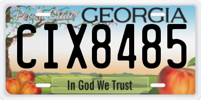 GA license plate CIX8485