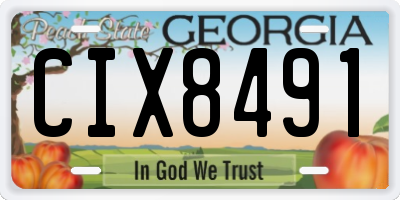 GA license plate CIX8491