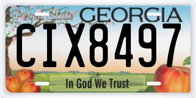 GA license plate CIX8497