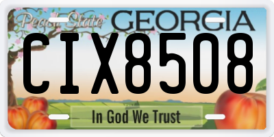GA license plate CIX8508