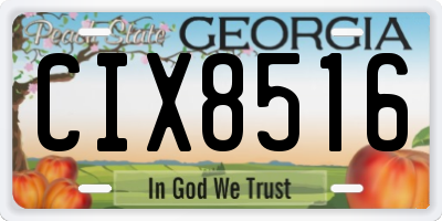 GA license plate CIX8516