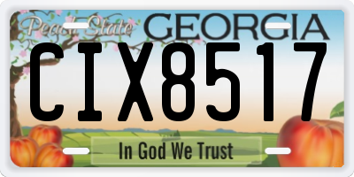 GA license plate CIX8517