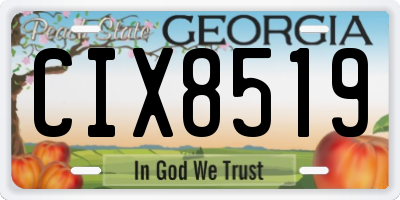 GA license plate CIX8519
