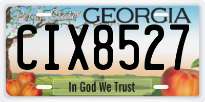 GA license plate CIX8527