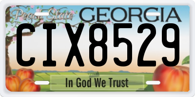 GA license plate CIX8529