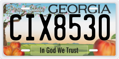 GA license plate CIX8530