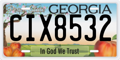 GA license plate CIX8532