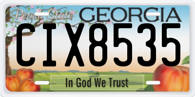 GA license plate CIX8535
