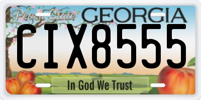 GA license plate CIX8555