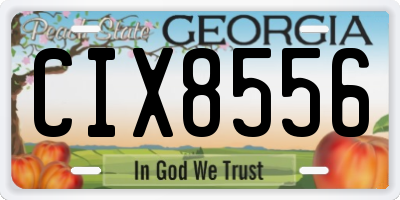 GA license plate CIX8556