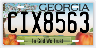 GA license plate CIX8563