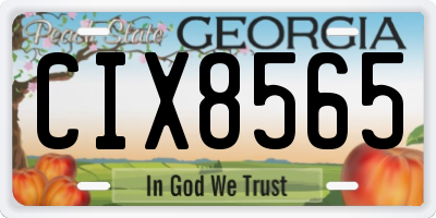 GA license plate CIX8565