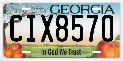 GA license plate CIX8570