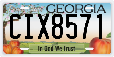GA license plate CIX8571