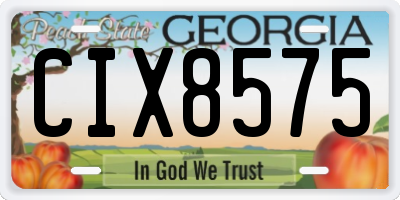 GA license plate CIX8575