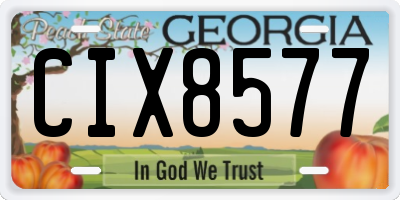 GA license plate CIX8577