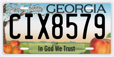 GA license plate CIX8579