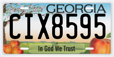 GA license plate CIX8595