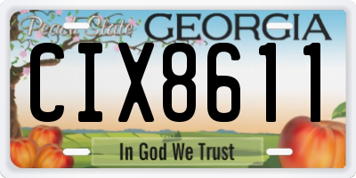 GA license plate CIX8611