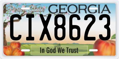 GA license plate CIX8623