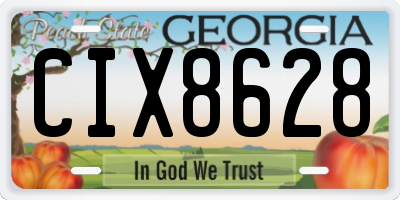 GA license plate CIX8628