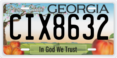 GA license plate CIX8632